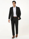 Black Two Piece Solid Suit
