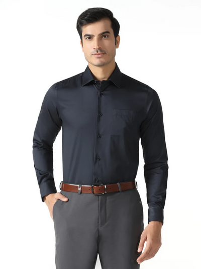 Charcoal Non-Iron Solid Shirt