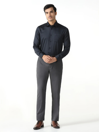 Charcoal Non-Iron Solid Shirt