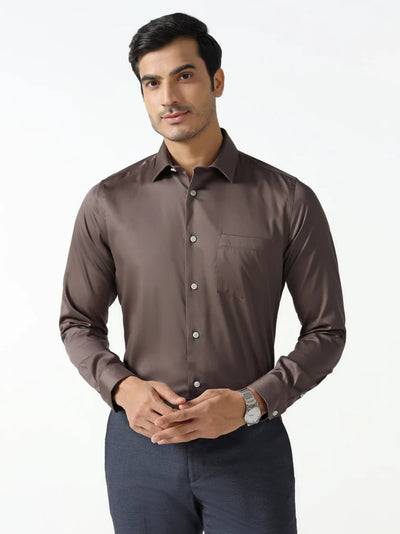 Tan Non-Iron Solid Shirt
