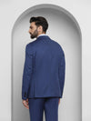 Luxe Three Piece Blue Solid Formal Suit