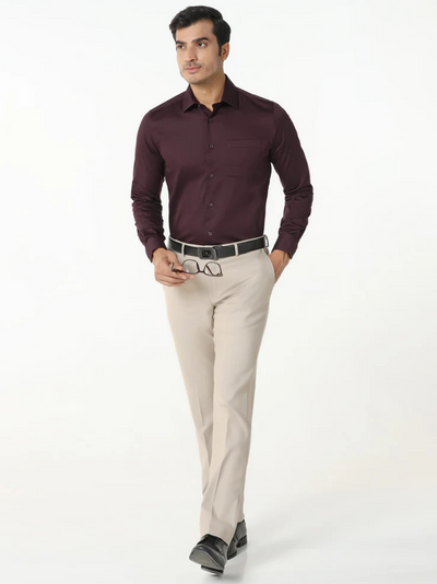 Cherry Lacquer Non Iron Solid Shirt