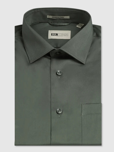 Olive Non-Iron Solid Shirt