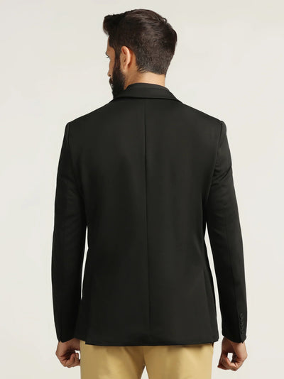 Formal Black Solid Blazer