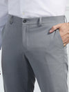 Two Piece Grey Solid Formal Suit