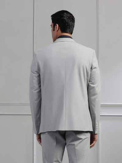 Light Grey Solid Formal Suit