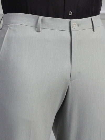 Light Grey Solid Formal Suit