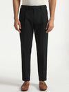 Ease Fit Formal Black Solid Trouser