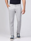 Slim Casual Grey Solid Trouser