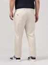 Slim Casual Beige Solid Trouser