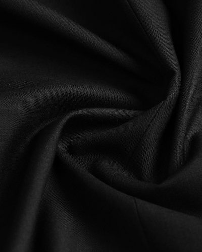 Black Two Piece Solid Suit