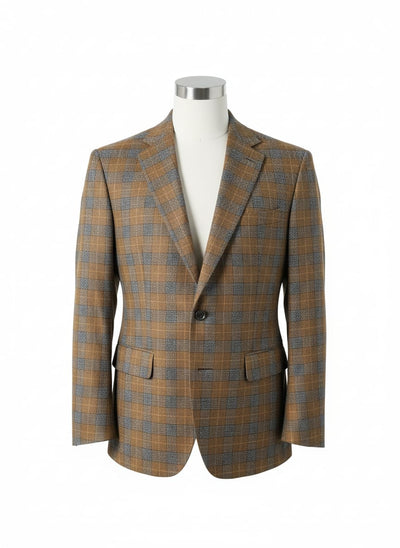 Plaid pattern blazer