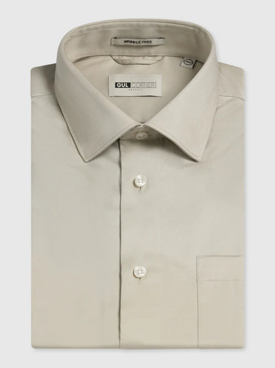 Cream Non-Iron Solid Shirt